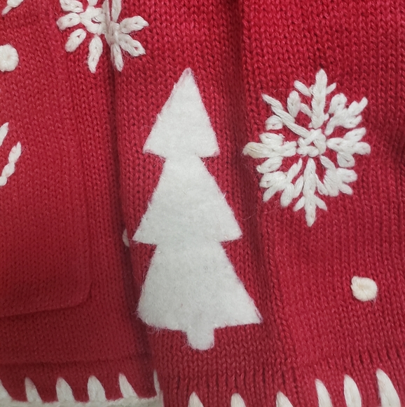 Vintage Holiday Embroidered and Applique Cardigan Sweater Sz XL - Picture 8 of 12